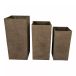 Noach Outdoor Kunststof pot vierkant sandal wood l - ø39 x H 81cm