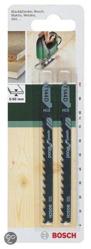Bosch Decoupeerzaagblad HCS - T 144 D Speed for Wood - 2 stuks