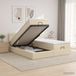 Maison Exclusive - Lit Ottoman avec matelas avec tête de lit 2 pièces Crème Tissu