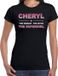 Bellatio Decorations Cheryl Voornaam cadeau - The Woman, The myth the legend - zwart - voor dames - verjaardag - moederdag - pensioen - geslaagd - bedankt - supergirl M