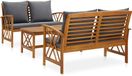 Maison Exclusive - Ensemble de salon 3 pièces pour jardin avec coussins, en bois d'acacia massif