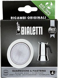 Bialetti Filterplaatje + Siliconen Ring - voor 4 kops RVS percolators