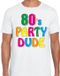 Bellatio Decorations Verkleed T-shirt voor heren - wit - 80s party dude - Jaren tachtig / Disco themafeest M