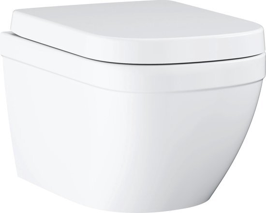 GROHE Euro wandclosetpack diepspoel Rimless 37.4x54cm met closetzitting softclose en quick release wit 39554000