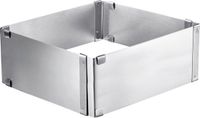 Westmark Bakframe, Verstelbaar: 15,5 - 28 cm, Extra Hoog: 8 cm, Roestvrij Staal, Zilver