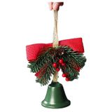Clochette décorative à suspendre pour sapin de Noël - 22x6.5cm - Vert