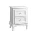 Songmics Tables de chevet 2 pi èces, tables d'appoint avec 2 tiroirs chacune, tables d'appoint, pieds en pin, rangement spacieux RDN012, Blanc