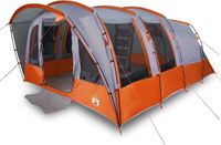 vidaXL Tunneltent 8-persoons waterdicht grijs