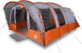 vidaXL Tente tunnel 8 personnes imperméable gris