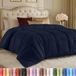 Utopia Bedding Dekbed voor het hele seizoen, 250 g/m², zacht dons, alternatief dekbed - pluche gesiliconiseerd fiberfill dekbedovertrek - gestikt (volledig/koningin, marineblauw)