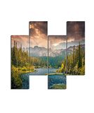 Homemania Muurfoto, motief: Lac-4, natuur en landschap, voor woonkamer, meerkleurig, van MDF, 76 x 0,3 x 50 cm