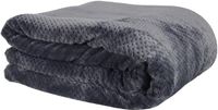 HOME DECO FACTORY Fleece deken - grijs - 180 x 220 cm