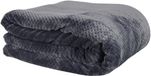 HOME DECO FACTORY Fleece deken - grijs - 180 x 220 cm