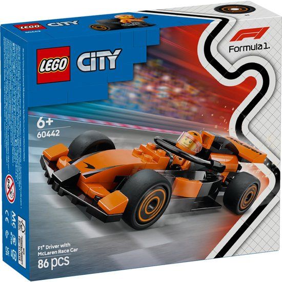 LEGO City 60442 F1 Racer with McLaren Race Car Building Toy Set