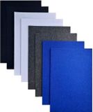 Jtnohx Stijf Vilt, 2 mm dik vilt voor knutselwerkjes, 8 stuks 20x30 cm knutselvilt, vilten vierkantjes voor doe-het-zelfprojecten (grijs-witte serie)