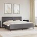 Maison Exclusive - Lit cadre avec matelas gris 200 x 200 cm similicuir