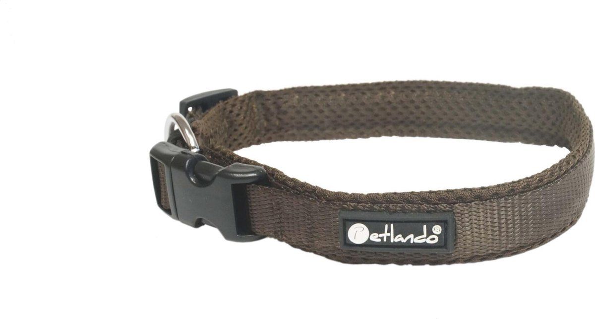 Petlando Mesh Collar XXS Mokka 30-35cm - Hondenhalsband
