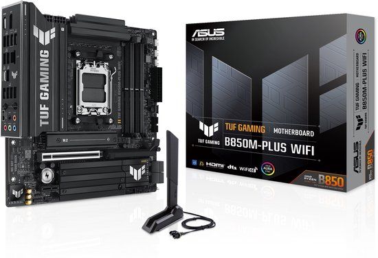 ASUS TUF GAMING B850M-PLUS WIFI - Micro-ATX Motherboard - Socket AM5 - DDR5 - Wi-Fi 6E