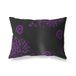 BonaMaison Paars-Zwart Decoratieve Kussensloop, Kussenhoezen Bank, Decoratieve Kussenhoesjes, Kussensloop; Sofa, Slaapkamer, Kantoor, Auto 45x60 Cm - Ontworpen en vervaardigd in Turkije
