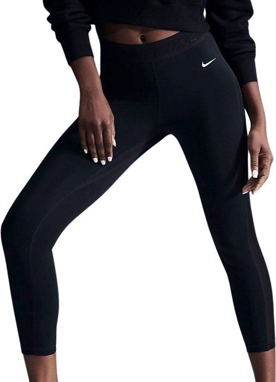 Nike Pro Dri-FIT Mid Rise 7/8 Tight Dames - Zwart - Maat XL