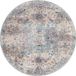 the carpet Palma – Vloerkleed, 120 cm rond, Oriëntaals motief, Blauw/Beige