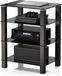 FITUEYES Audiokast Rack HiFi plank glas en aluminium 600x455x770mm AS406002GB