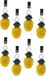 Excellent Houseware Poids de nappe/cintres - 8x - ananas - résine artificielle - jaune