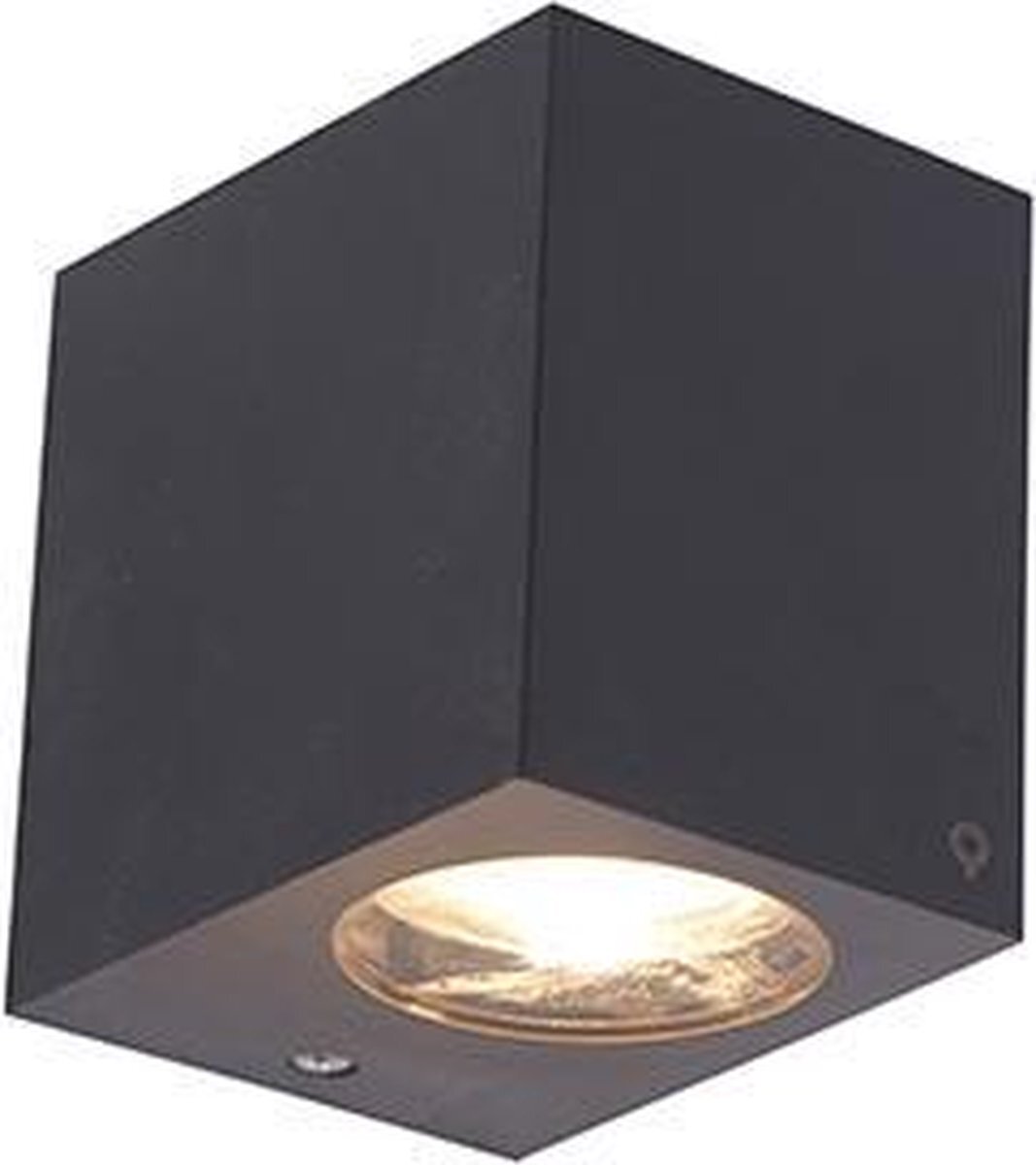 QAZQA baleno - Wandlamp - 1 lichts - D 92 mm - Antraciet