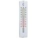 Merkloos Thermometer van kunststof, wit, voor binnen en buiten