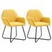 VidaXL Eetkamerstoelen 2 stuks Polyester Geel