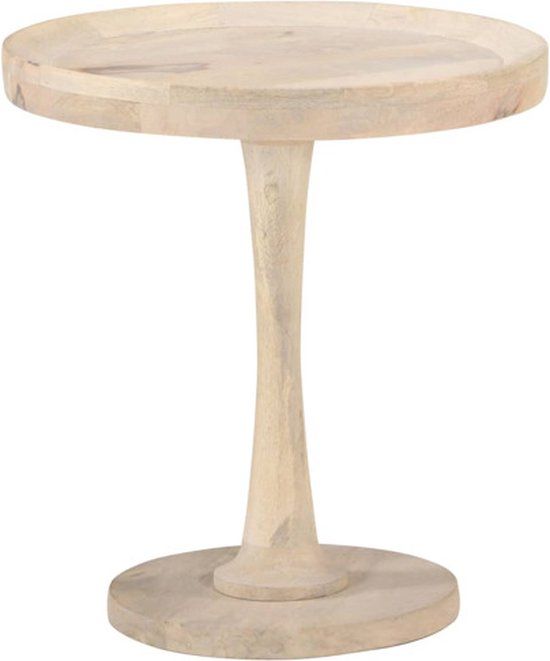 vidaXL Bijzettafel massief mangohout Ø50x55 cm