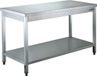 Saro table en acier inoxydable avec plaque inférieure, 700 mm de profondeur, 600 mm