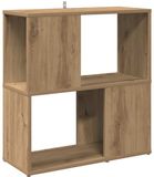 vidaXL Boekenkast 60x24x63 cm bewerkt hout artisanaal eikenkleur