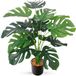 Unyqoos® Grande plante artificielle décorative Monstera avec branches et feuilles réglables