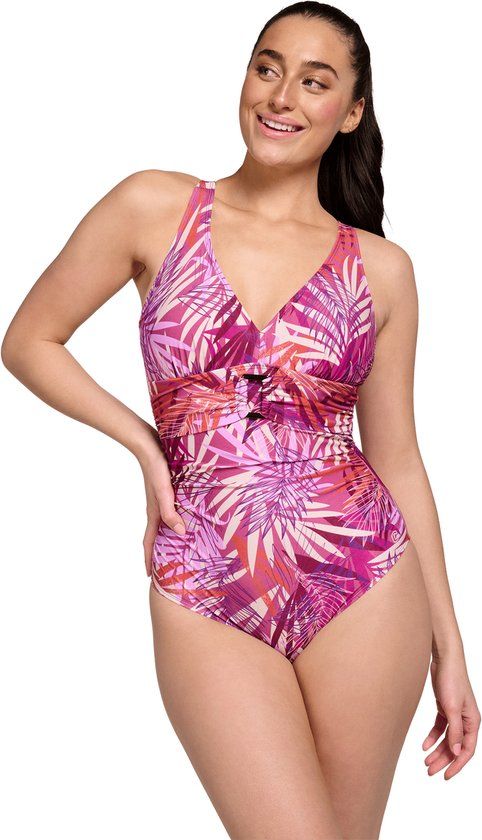 ten Cate Swim Ten Cate Badpak Soft Cup Buckle Botanical Leaves Malaga Dames Maat 36