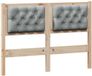 vidaXL Hoofdbord Massief Grenenhout Bruin en Lichtgrijs 120 cm