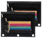 Trousse en toile de bâche durable - Trousse avec fermeture éclair - 2 compartiments - 25 x 18 cm - Pour un rangement organisé - Compatible classeurs