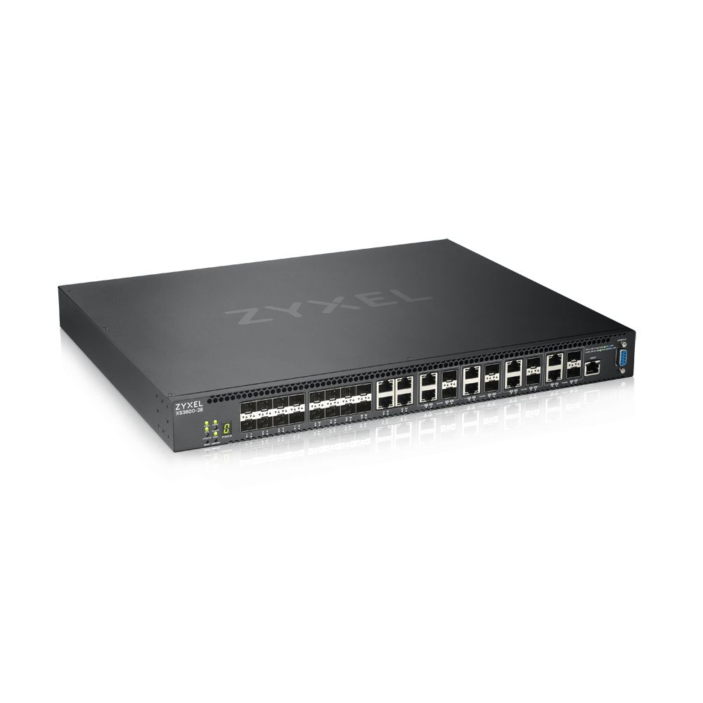 Zyxel XS3800-28 - 28-Port Managed L2+ 10G Ethernet Switch - Black