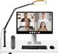 NEEWER R18 Basislichtring voor videoconferenties, streaming, 18 W, 17,8 cm (7 inch), 3000-6500 K, dimbaar, cirkelvormig ledlicht met scharnierarm en C-lamp voor telefoon/computer zoom call, R18