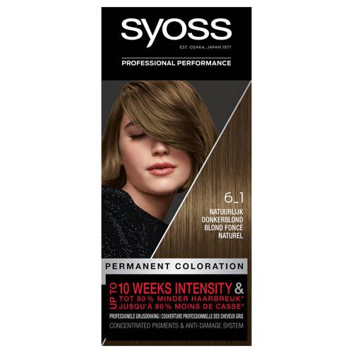 Syoss Color Baseline Haarkleuring - 6-1 Natuurlijk Donker Blond - Voordeelverpakking (3 stuks)