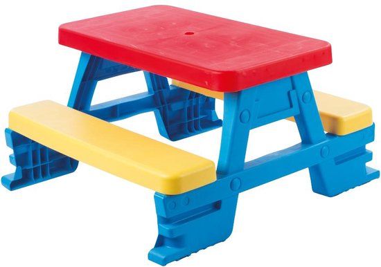 Dolu Multicolor Picknicktafel 3008 - Kunststof - Blauw/Rood/Geel