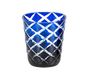 EDZARD Set van 6 kristallen glazen Dio, blauw, handgeslepen glas, hoogte 10 cm, inhoud 0,23 l