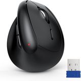 Merkloos Muis ergonomisch - Draadloos - Klein - 4800 DPI - Verticaal - Zwart