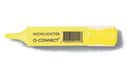 Q-CONNECT Viltstift Fijn/medium Geel 10 stuk(s)
