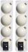 Decoris Boules de Noël - 16 pièces - Laine Blanc - 10 cm Diamètre - Verre