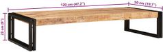 vidaXL Badkamerrek Bruin 120 x 50 x 23 cm