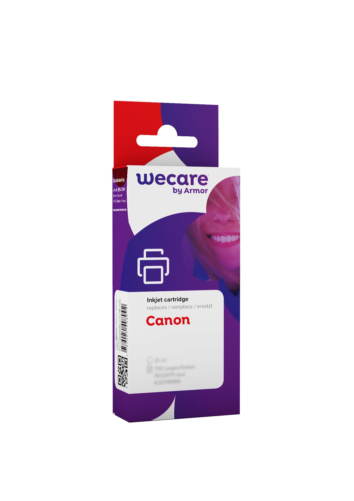 weCare K12669W4 | Zwarte inktcartridge | Compatibel met Canon | 13ml