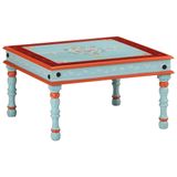 Maison Exclusive - Table basse, bleu, peint à la main, bois de manguier massif