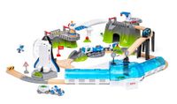 Space Deluxe treinset, houten spoorbaanset, prachtig cadeau voor kinderen vanaf 3 jaar