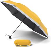 Copenhagen Design Compact Umbrella with Travel Case - Yellow 012 - Unisex